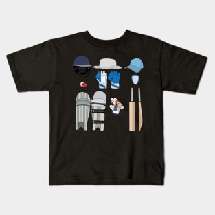 Cricket Accessories Stickers Kids T-Shirt